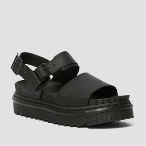 Dr. Martens Black Voss Leather Strap Sandals